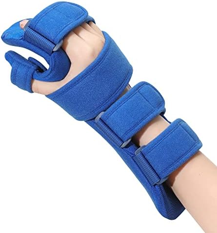 Fanwer Resting Hand Splint, Stroke Hand Therapy Equipment for Stroke Recovery Patients, Carpal Tunnel Syndrome, Arthritis, Tendinitis, Metacarpal Breaks (Medium Right)