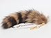 Fosrion Supper Huge and Fluffy Real Fox Tail Fur Halloween Cosplay Handbag Charm Accessory Key Chain Ring Hook Tassels (Raccoon)