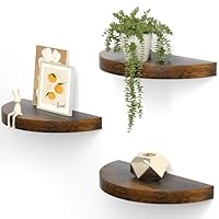 VINCOURNA 3er-Set Wandregal, 39CM(B) Rustikal Regalbrett Holz, Regalboden zum Aufhängen, Schweberegal für Bad, Badezimmer, Küche, Büro, Kinderzimmer, Wohnzimmer, Deko Wandbrett-Karbonisiert Schwarz