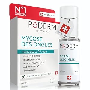 PODERM – MYCOSE ONGLE TRAITEMENT 2en1 | Aux plantes exceptionnelles puissantes antifongiques et réparatrices | Soin professionnel pied/main | Facile & rapide | Swiss Made