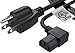 UL Listed Pwr Extra Long 12 Ft 3 Prong AC Power Cord for ION iPA76C iPA76A iPA76S IPA23 Block Rocker, Block Party & Live, Job Rocker, Explorer Portable Speaker System Cable Plug