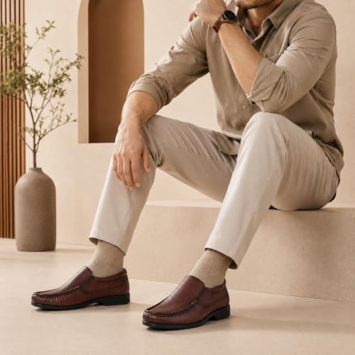 Image of Centrino Formals for Men | Formal Shoes for Men Stylish |mens formal shoes|office shoes for man|Formal Oxford Shoes for Office|Meetings|Daily|Comfort|Fashion|Stylish|Outdoor|Occasions|Lightweight Cushioned Sole|Slip On Professional Work| Wedding,Party & Casual Footwear (9630)