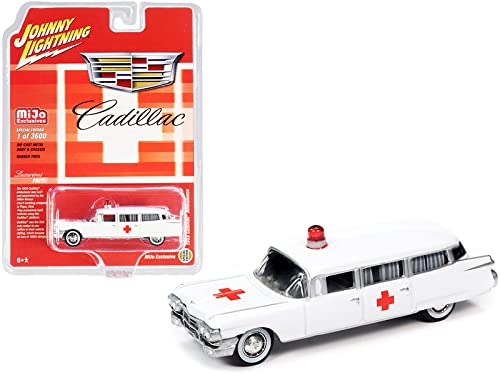 Pack Of 1959 Cadillac Ambulance White Special Edition Limited