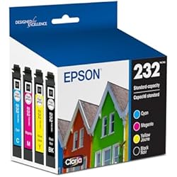 EPSON 232 Claria Ink Standard Capacity Black & Color Cartridge Combo Pack (T232120-BCS) Works with WorkForce WF-2930 ,2950 and Expression XP-4200, 4205