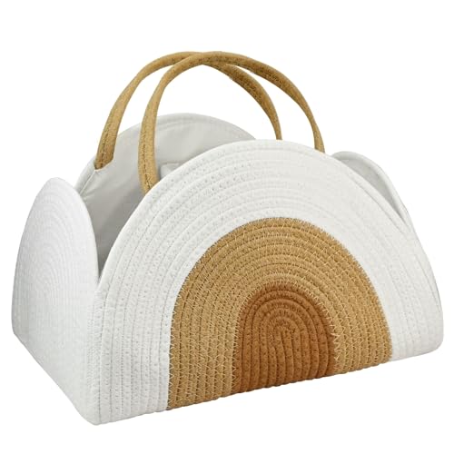 Organizador de pañales para bebé, organizador portátil para pañales con compartimentos y asas, cesta para cambiar pañales, organizador de pañales, organizador de pañales, bolsa de pañales regalos para