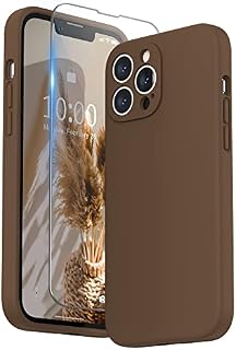 SURPHY Liquid Silicone Case for iPhone 13 Pro Max Case, Individual Protection for Each Lens Shockproof Rubber Full Body Thickened Design for iPhone 13 Pro Max 6.7 inch 2021, Stone