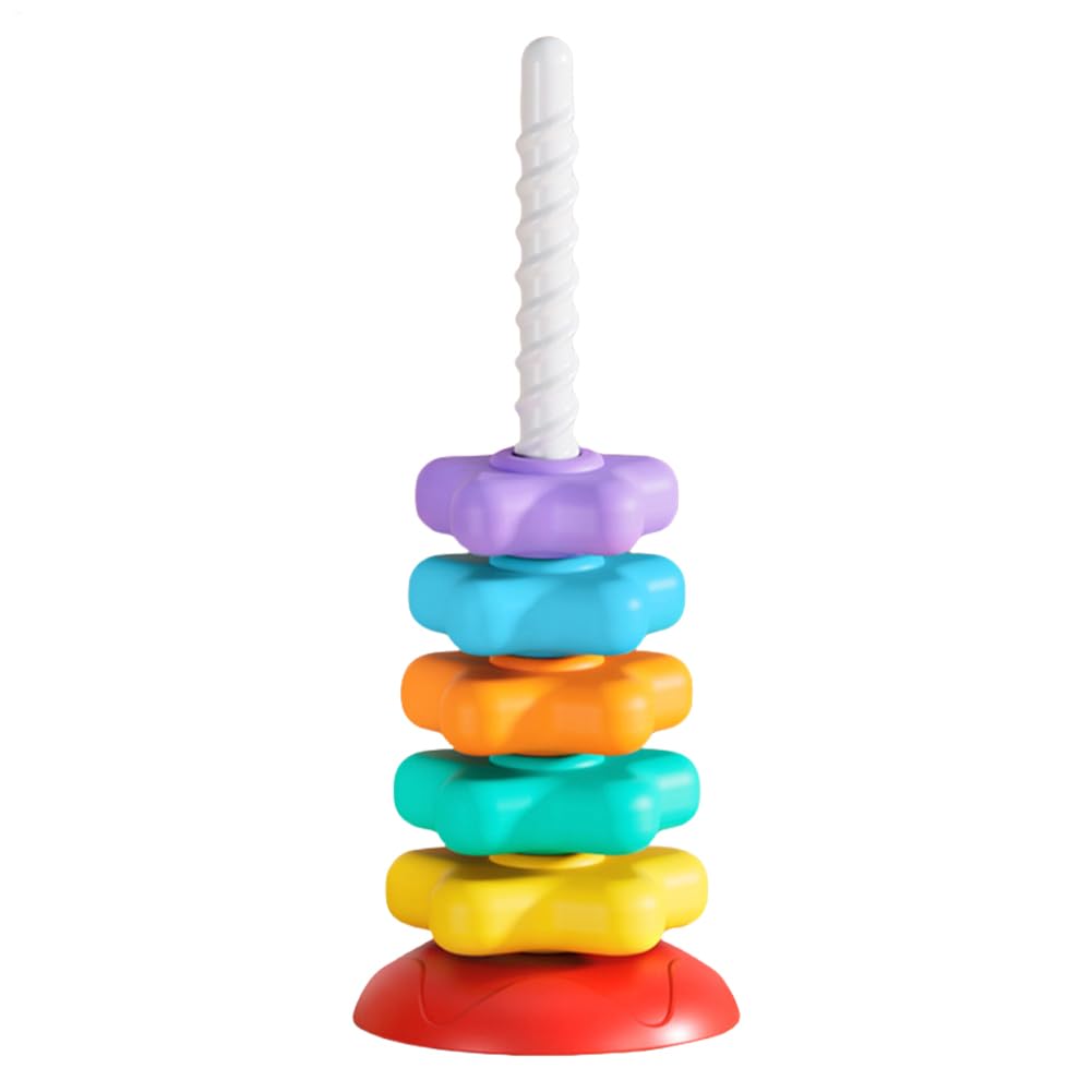 Impilatore Ad Anelli - Giocattolo Impilabile | Giocattolo Della Ruota Che Gira, Torre Impilabile Di Stelle, Gioco Di Lancio Degli Anelli Per Bambini, Giocattoli Educativi Precoci Per Neonat