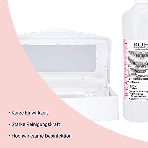 BEAUTYSept Instrumentenaufbereitungs-Set â 1 l Konzentrat + 500 ml Tauchwanne & 2 Spezialbürsten â CE-zertifiziertes Medizinprodukt Kl. II b – Bild 4