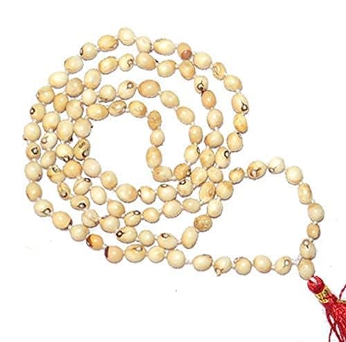 White Chirmi Mala Certified/Natural Safed Chirmi Mala/White Gunja Mala/Safed Gunja Mala Original 108 Beads: 108+1 (Pack of 1