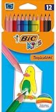 bic tropicolors pencils Diseño de rayas en colores vivos. Mina sólida y resistente. Combinado con los colores: negro, lila, azul oscuro, azul claro, verde oscuro, verde claro, amarillo, naranja, rosa, rojo, marrón claro, marrón oscuro