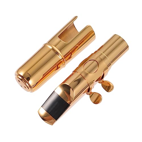 SEWACC アルトサ フォン用金属製マウスピース 耐久真鍮素材 滑らか表面 初心者学生向け練習用 音楽愛好家向け楽器アクセサリー