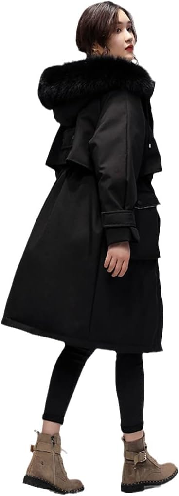 Women Winter 90% White Duck Down Jackets Real Fur Collar Hooded Parkas Lady Coats Hooded Outwears