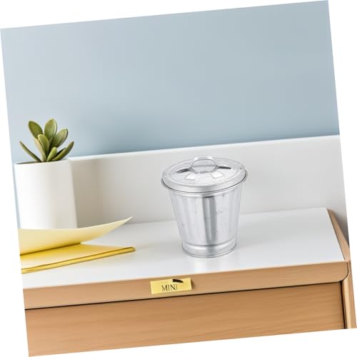 Caneca de basura mini rectangular para escritorio miniatura 7