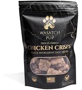WASATCH PUP Single Ingredient Freeze Dried Chicken Crisps - Contains Chicken Breast, Chicken Thig...