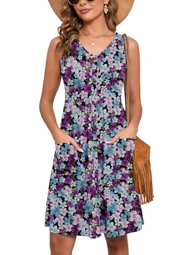 Image of Heymoments Women Sleeveless Summer Beach Dresses with Pockets