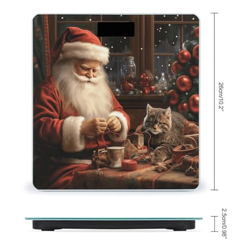 Báscula Digital de Baño con Diseño Navideño 26x26 cm miniatura 2