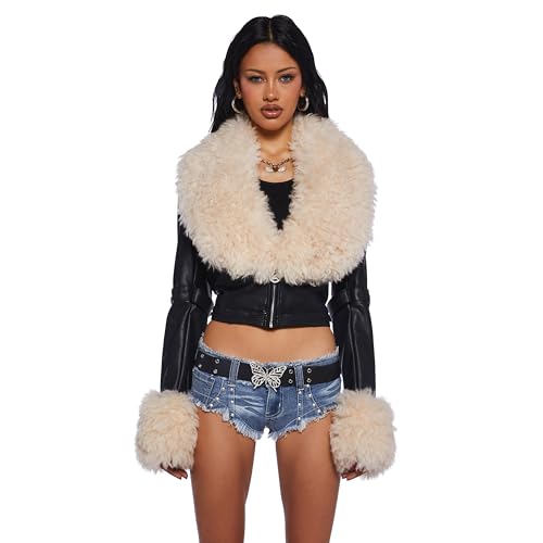 Dolls Kill Covet Moto Jacket by Generation Kiss – Cropped Vegan Leather Moto Jacket for Bold Streetwear Fashion
