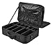 Joligrace Borsa Cosmetici Grande Valigetta Trucco Beauty Case da Viaggio Donna Organizzatore Makeup Trousse Tessuto Oxford con Tracolla y 2 Strati Professionale, Nero immagine
