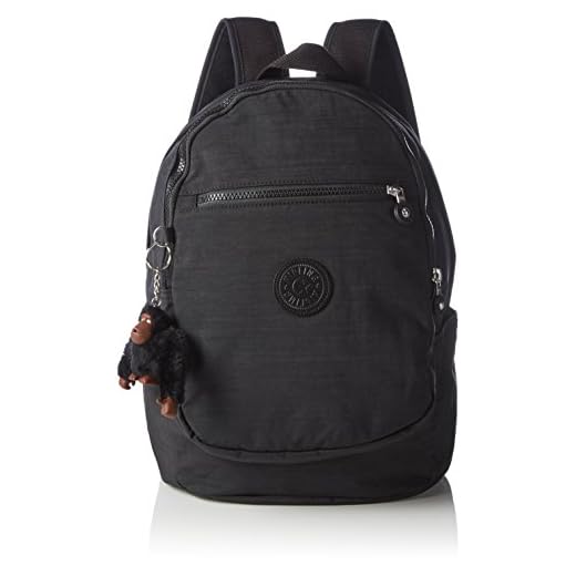 Kipling Clas Challenger, Borsa a Zainetto Donna, Nero (REFH53 Dazz Black), 26x36x21 cm (B x H x T)