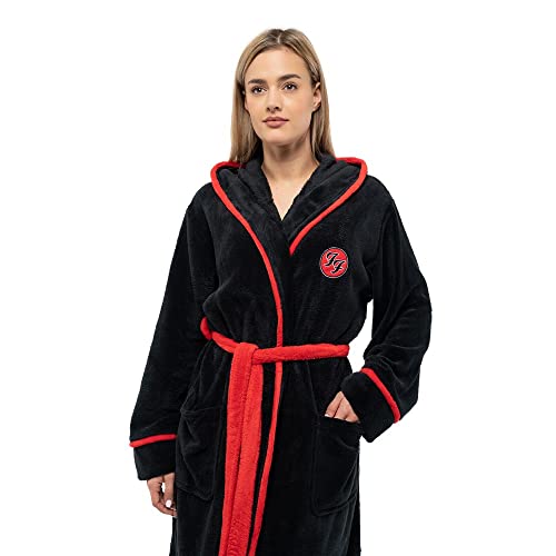 Foo Fighters FF Band Nue Official Black Super Soft Fleece Bathrobe4