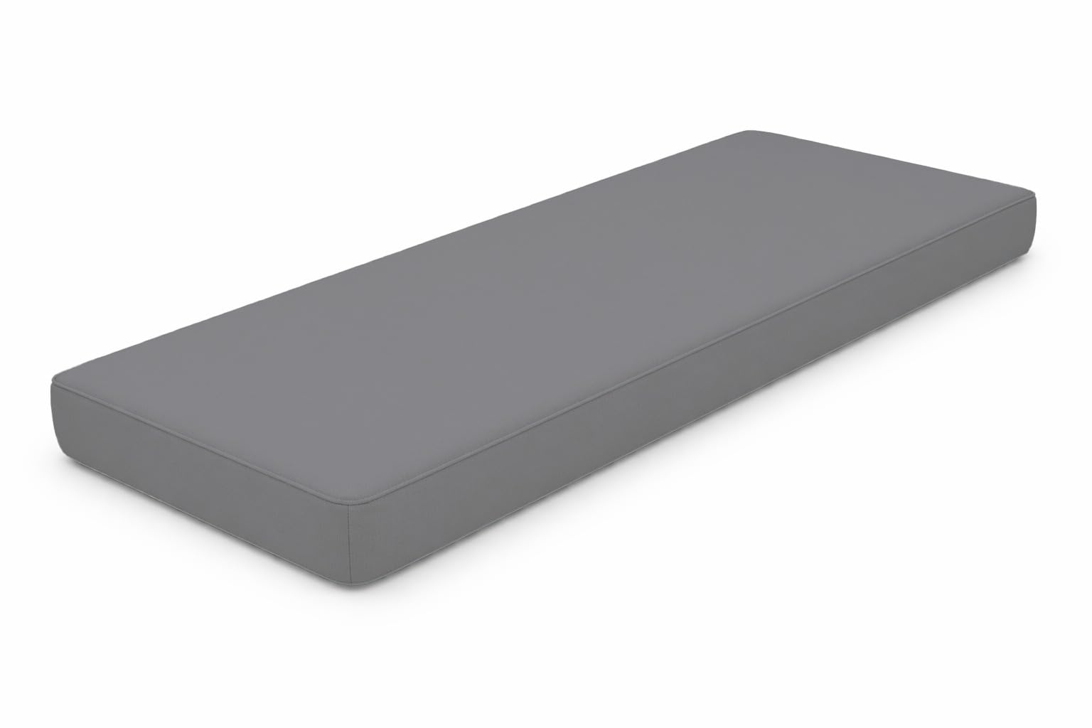 JEANTRADER'S Waterproof Garden Bench Cushion Thick Padded Outdoor Seat Pad for 2 Seater & 3 Seater Patio Furniture Weather Resistant (Grey, 2 Seaters (15x45x2inch))