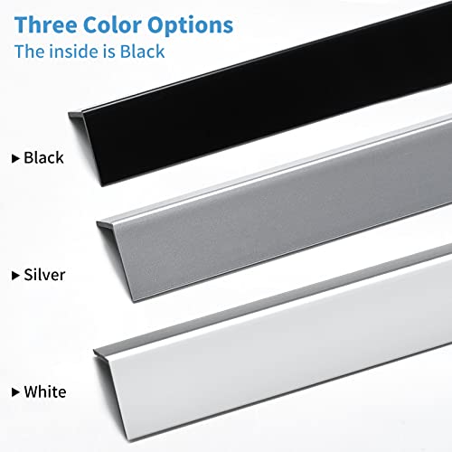 Milin 100% Blackout Pvc Light Blockers For Window Shades And Blinds, Blocking Strips Along Two Sides Of Windows For Bedroom Nursery, 58.5 Inch Light Blocking Strips - Silver, 2Pcs #TOP4