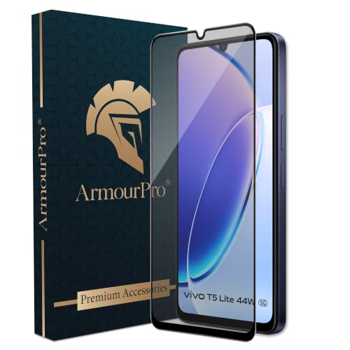 Image of ArmourPro Anti Glare Matte Tempered Glass for Vivo T5 Lite - Anti Fingerprint Screen Protector, 9H Scratch Resistant, Smooth Touch, Edge-to-Edge Full Coverage