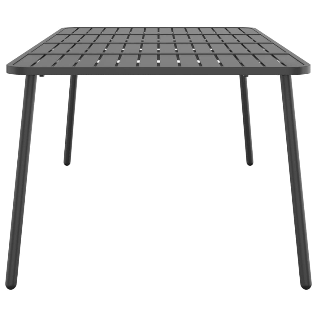 vidaXL Tavolo da Giardino Antracite 200x100x71 cm Acciaio