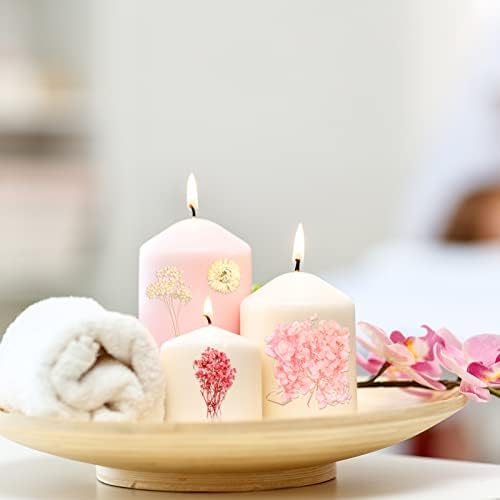 QINREN Real Dried Flowers Leaves, Natural Dried Flowers and Tweezers Set Mixed Artificial Everlasting Flowers for Making Greeting Cards DIY Phone Shell Candle Resin Jewelry Pendant(Pink)