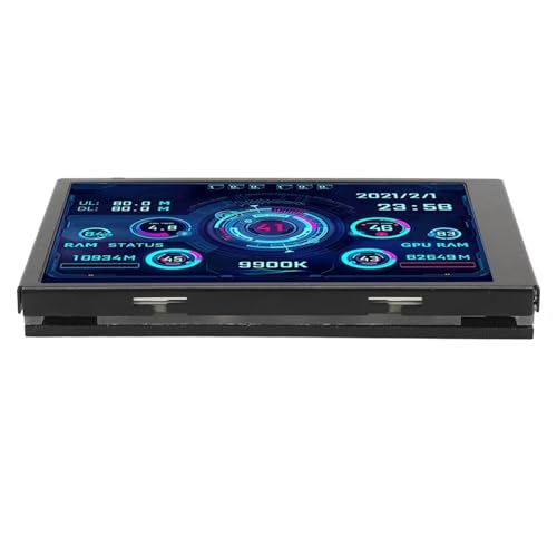 JEOZBM Monitor de temperatura de computador, mini tela USB I P S de 3,5 polegadas, capa de computado