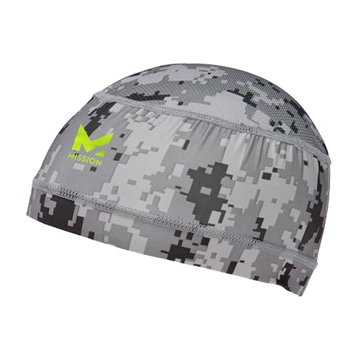 MISSION Cooling Helmet Liner- Cools Instantly When Wet UPF 50 Wear Under Helmets Hardhats & More- Digital Camo Gray