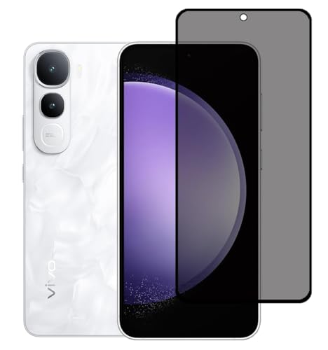 Image of ZARALA Privacy Screen Protector for For Vivo Y400 Fingerprint is Not Working Anti-Spy Tempered Glass Film, 9H Hardness, Anti Bubble-Free, Anti-Spy Screen Protector
