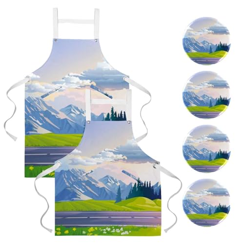 Tablier de cuisine contre les taches de cuisine et de nettoyage domestique