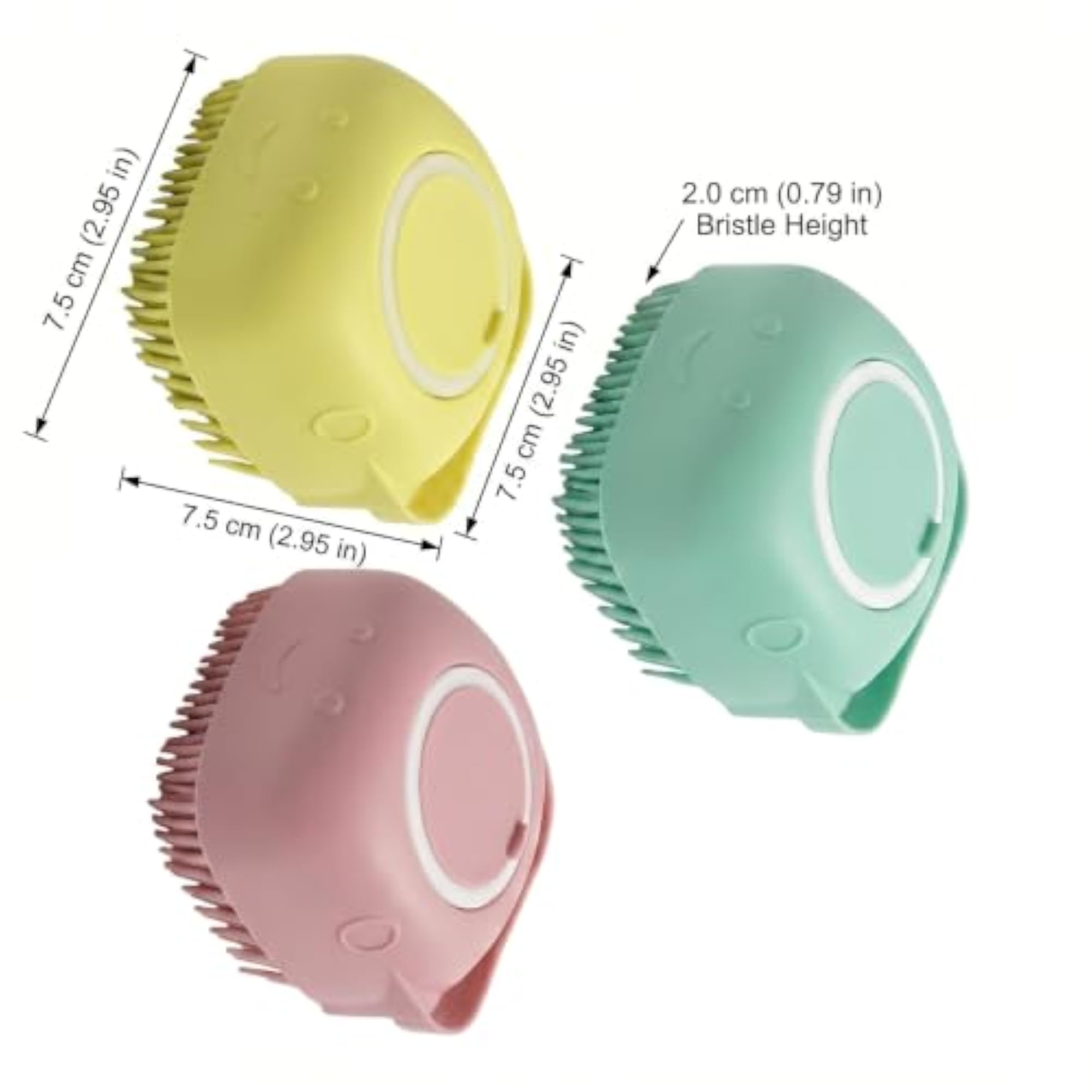 Silicone Body Scrubber With Soap Dispenser Brush