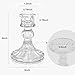 Sudifor 12 Pack Glass Candlestick Holders- Clear Taper Stripe Candle Holders for Candlesticks, 4