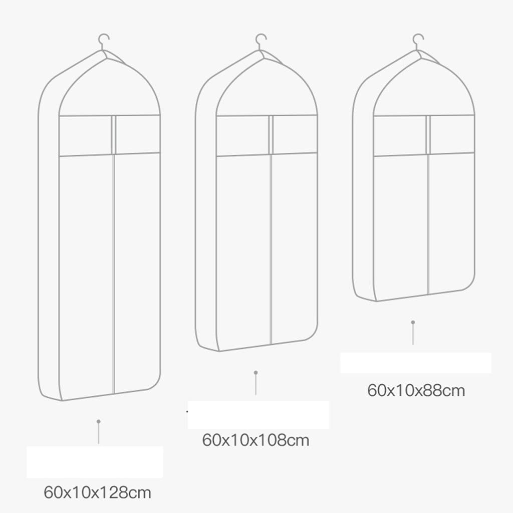 Fundas Antipolvo para Ropa, Bolsa Larga para Traje, Ropa, Vestido, Abrigo, Protector de Ropa, Almacenamiento de Armario (Gris 60 * 10 * 128cm)