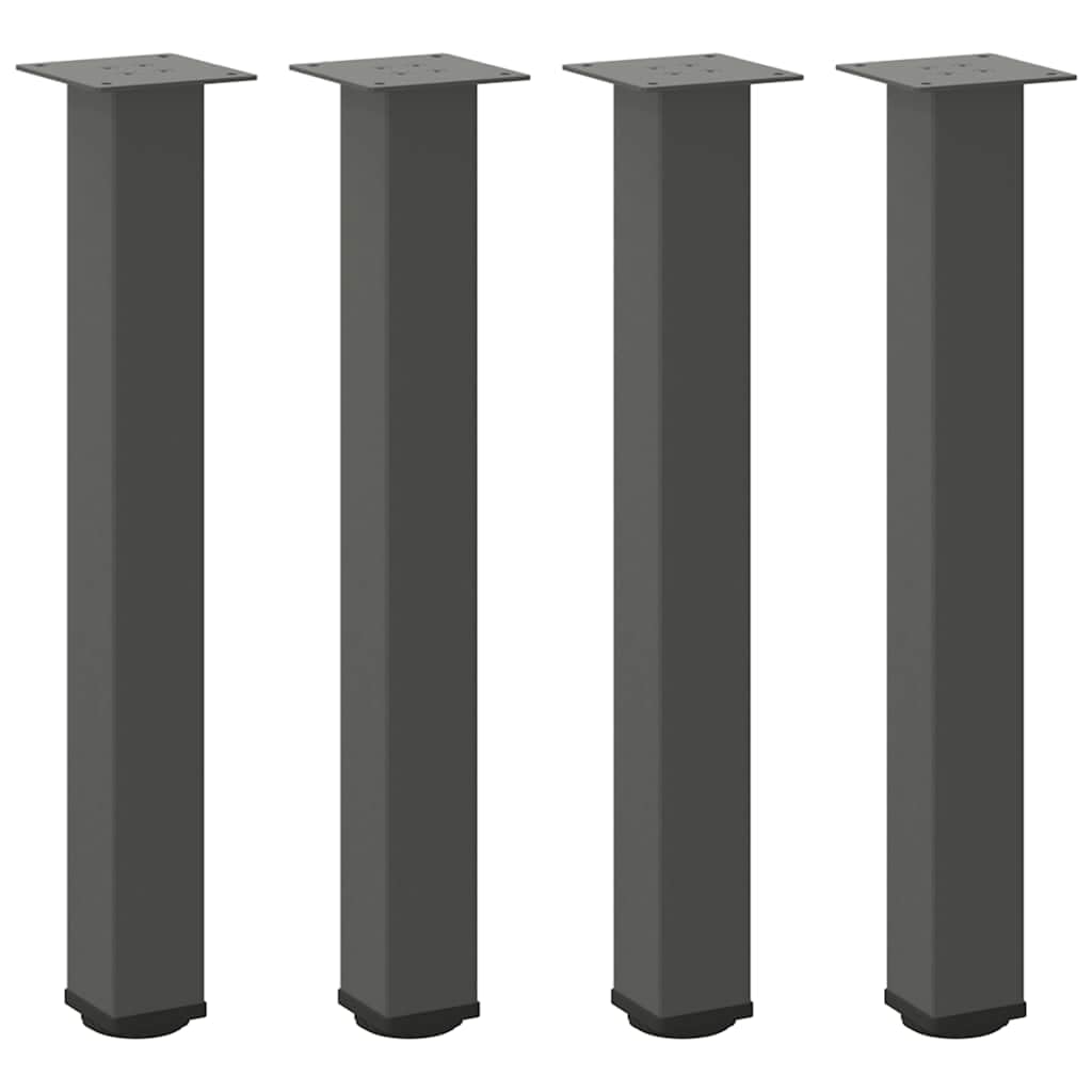 Nogi konsoli 4 szt. antracyt 72-74 cm stalowy stelaż stołu z uchwytem do stabilnego i indywidualnego montażu na stole