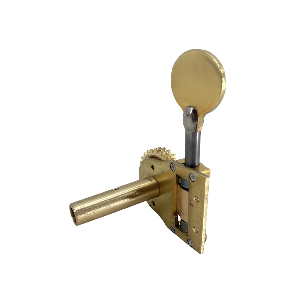 4-strunowe maszyny do strojenia basu (zestaw 4 szt.) Open Gear Tuning Key Pegs Machine Head zamiennik do gitary elektrycznej, basu lub instrumentów precyzyjnych, złota stal (okrągła)
