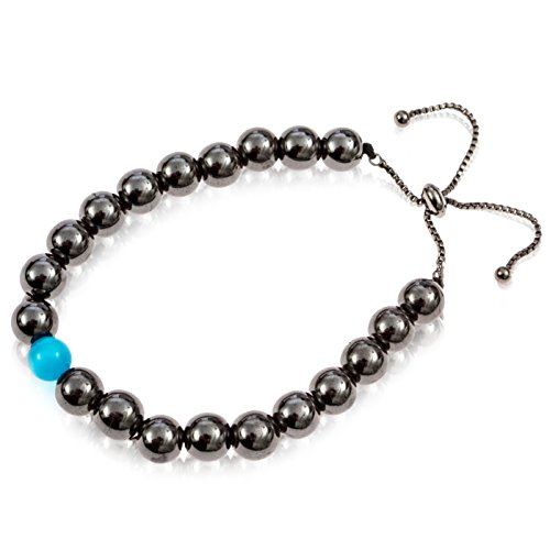 Believe London Hematite Magnetic Therapy Bracelet With Jewelry Bag & Meaning Card | Strong Elastic | Precious Natural Stones Healing #TOP6