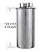 BOJACK 60+5uF 60/5MFD ±6% 370V/440V CBB65 Dual Run Circular Start Capacitor for AC Motor Run or Fan Start or Condenser Straight