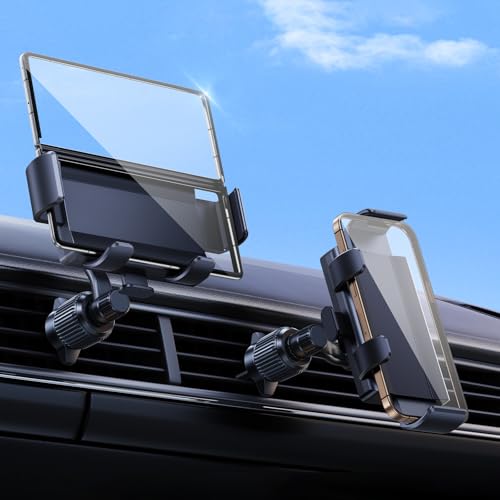 DICMKY Car Mount for Samsung Galaxy Z Fold 7 6 5 4 3 2 Accessories, Car Vent Phone Holder Designed for Foldable Screens, 360°Adjustment with One-Handed Operation for iPhone 17 16 Samsung Google Pixel