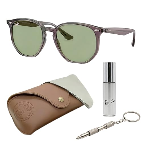 Image of Ray-Ban RB4306 Square-Round Shaped Sunglasses for Men & Women with Official RAYBAN Eyewear Kit