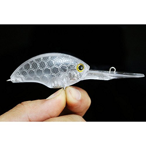 Shelt's 20 Pcs Unpainted Fishing Deep Diving Crankbaits Hard Lures Body