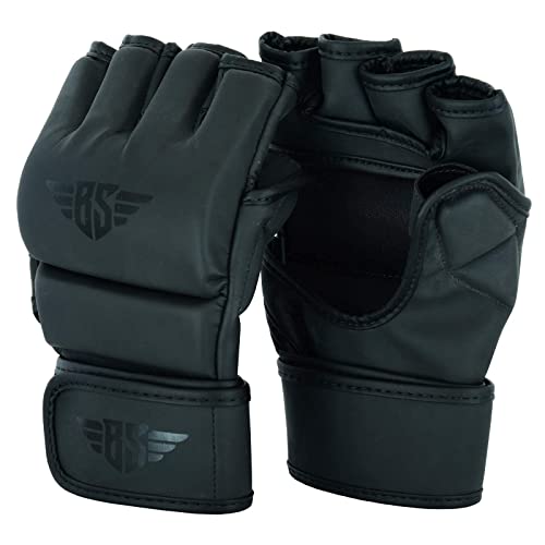 Mma Gloves, Ufc Kickboxing Gloves, Mma Sparring Gloves, Mma Training Equipment, Fighting Gloves For Mixed Martial-Arts, Mma Training Gloves Adults Men & Women By Besmart (Matte Black, Small) #TOP3