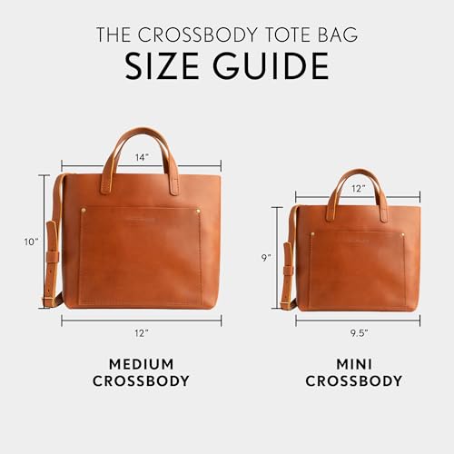 Image of Portland Leather Goods Medium Crossbody Tote for Women - Handmade from the Finest Full-Grain Hides | Handmade