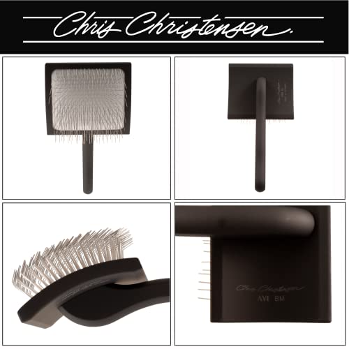 Chris Christensen Big K Dog Slicker Brush For Dogs (Goldendoodles, Labradoodles, Poodles), Groom Like A Professional, Fluff Detangle Style, Saves Time Energy, Black, Medium #TOP2