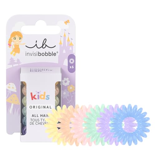 Invisibobble Kids gomas de pelo niña de colores Original Candyland x6 - Gomas pelo bebe que no lastima el pelo niña - Coletero pelo niña en espiral sin tirones