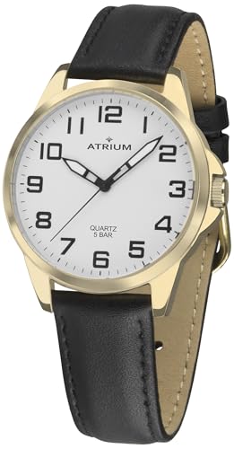 Montre analogique à quartz Atrium homme lisible la nuit avec son bracelet cuir