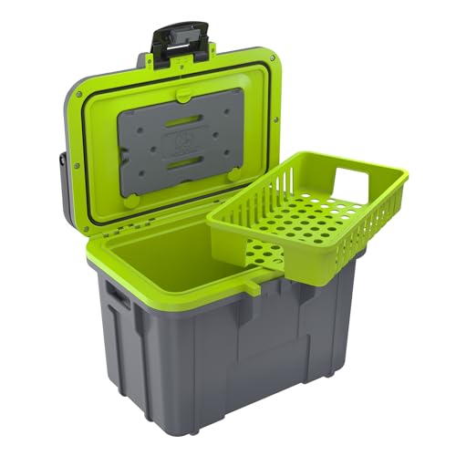 Pelican 8 Quart Personal Lunch Cooler Box (Dark Gray/Green) for On-the-Go Meals - Image 3