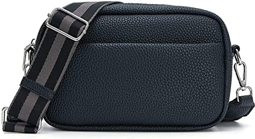 A-QMZL Crossbody Bag Womens Small PU Leather Handbags Removable Wide Strap Shoulder Bags Ladies Phone Bag for Women Girls Shopping,Dating,Daily Working,Travel (black)